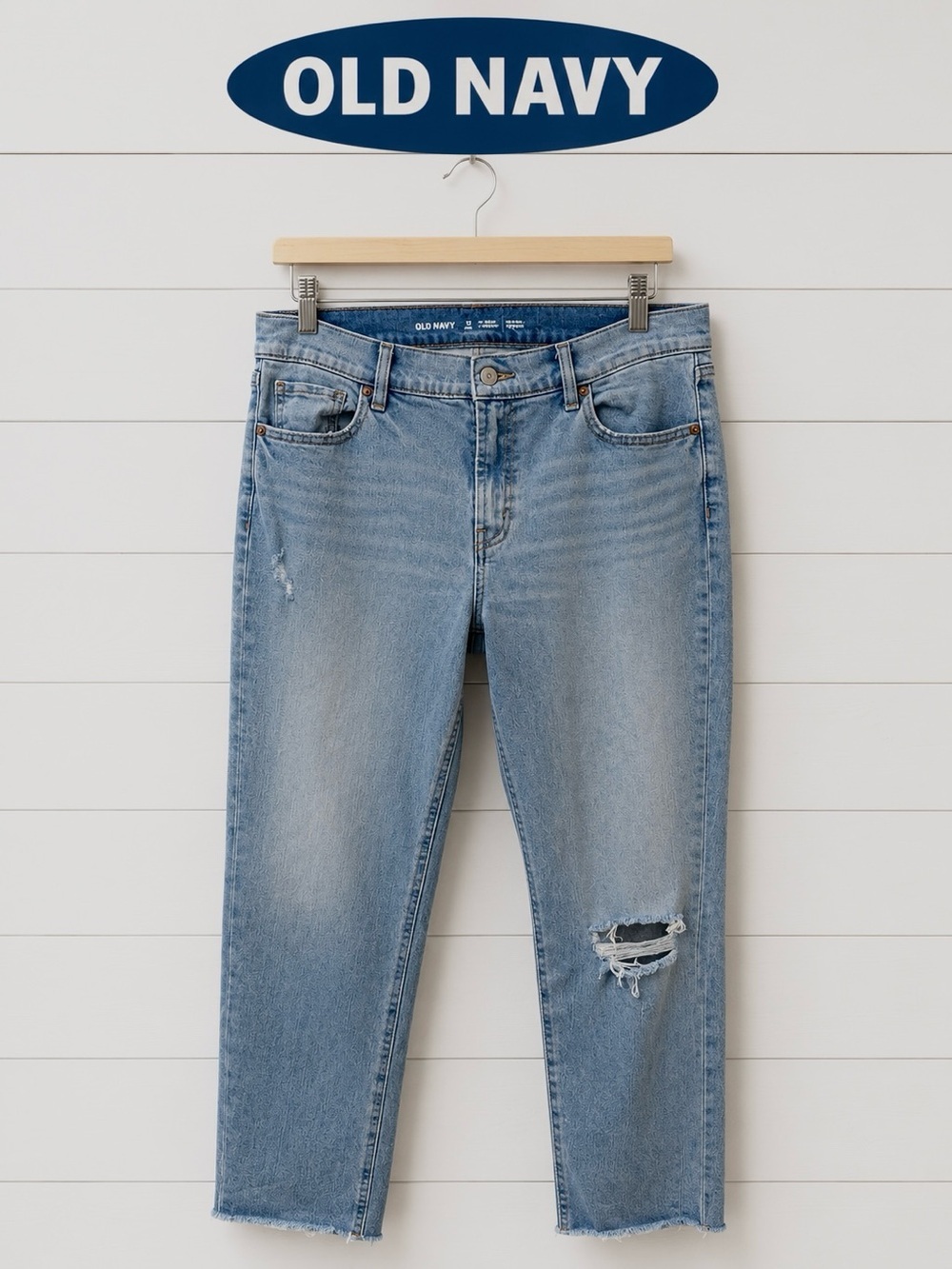 OLD NAVY Tall Light Wash Boyfriend Jeans Size 12